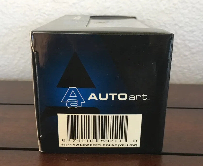 1:43 AutoArt Volkswagen VW New Beetle Dune Buggy Off-road Yellow O Scale 597112