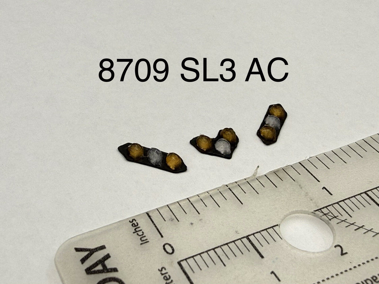 3 Pack 1/87 HO Scale Amber Clear Split Vision SLR Lightbar Truck 8709SL3AC0