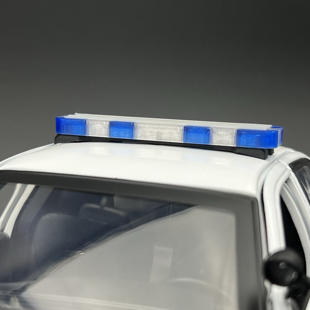 1/18 LED Ready Whelen Edge Maui Hawaii Honolulu Police Lightbar Blue Clear3