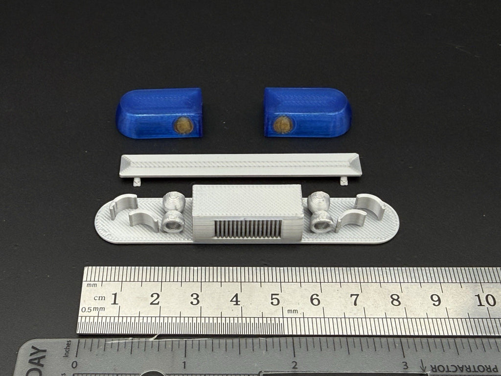 1/18 Scale Model Wide XL Blue Whelen 80H 90H 8000 Lightbar Police Fire 1844XLB1
