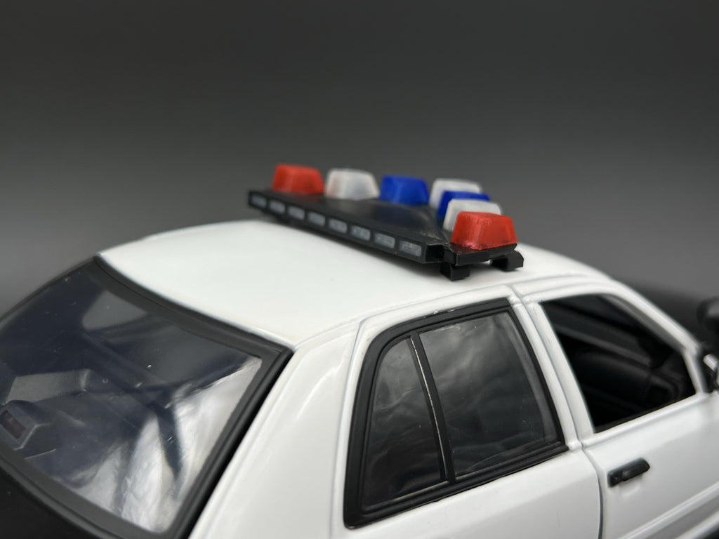 1/18 LED Ready Blue Red Federal Signal Vector Vision Lightbar Police Car LVMPD15