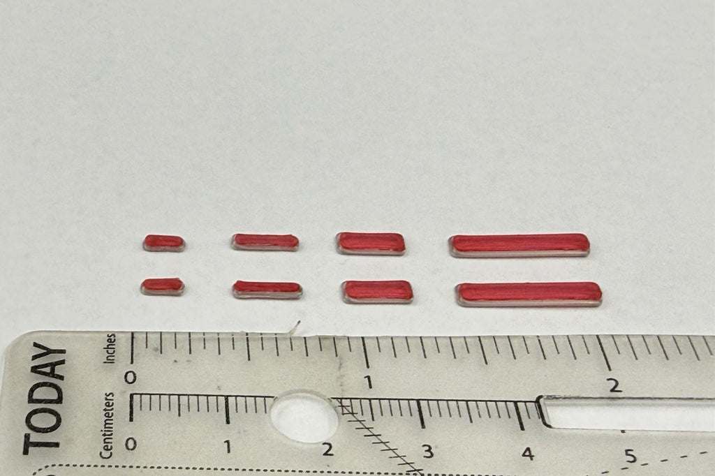 8 Pack 1/24 1/25 LED Ready Red Grille Light Pods License Plate Police 2445R1