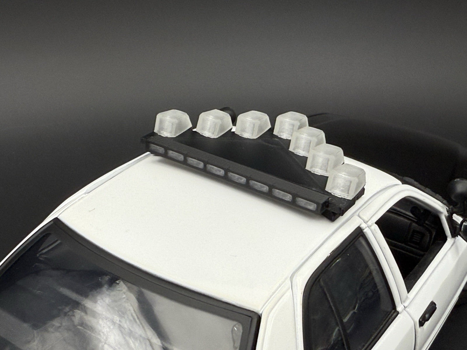 1/18 Scale Model LED Ready Clear Federal Vector Lightbar Police Fire 1837C9
