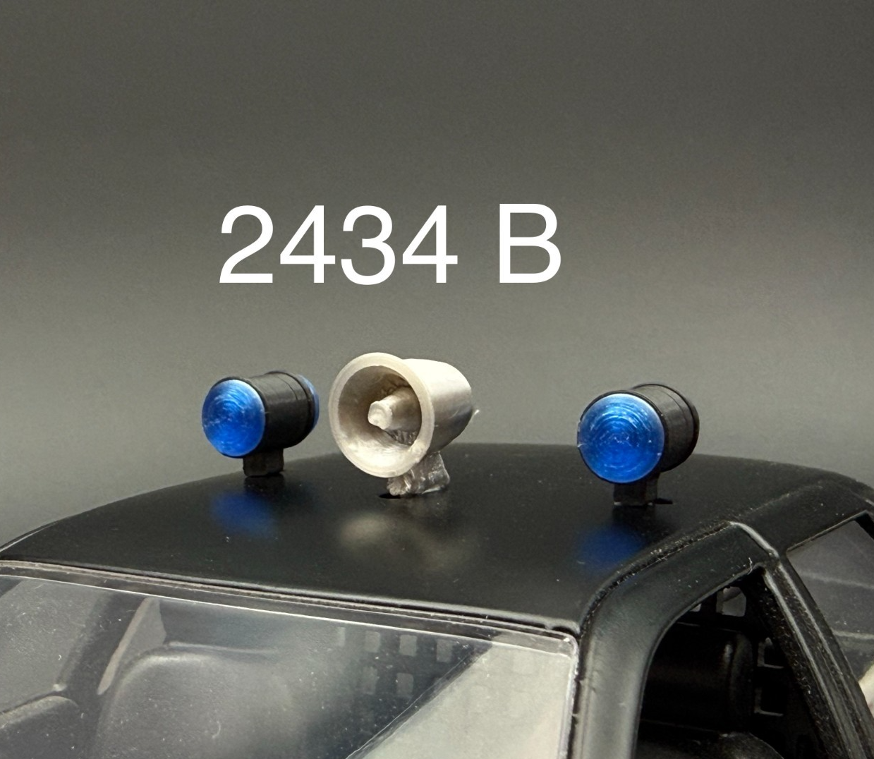 1/24 1/25 Scale Model Blue Can Lights Siren Police 2434B0