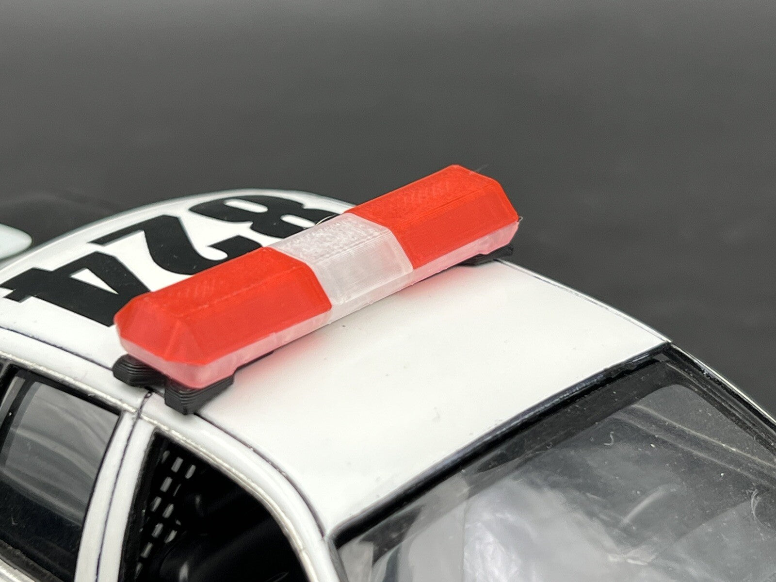 1/24 25 Scale Clear Red Code 3 MX7000 Lightbar Internal Lens Police Sheriff Fire2
