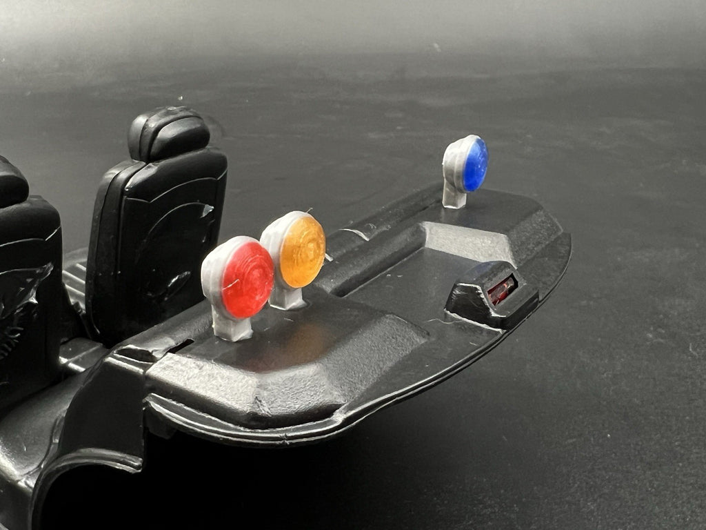 3 Pack 1/43 Scale Model Blue Red Amber PAR Round Deck Light Police 4345 CHP13