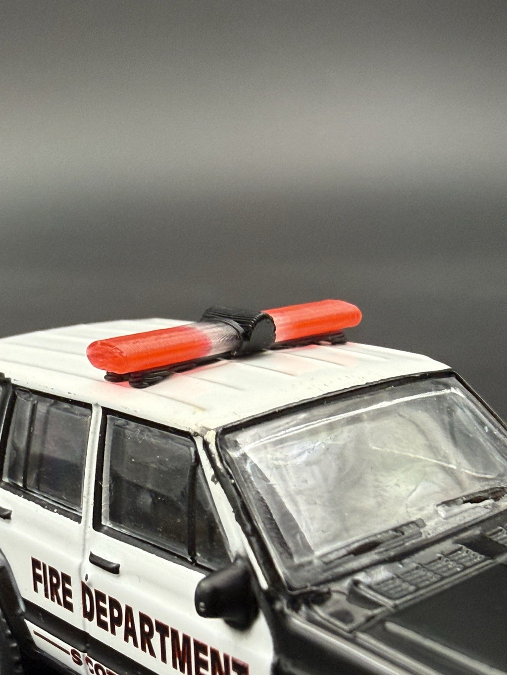 2-Pack 1/64 Scale Model Jetstream Jetsonic Red Lightbar Police Fire 6424R3