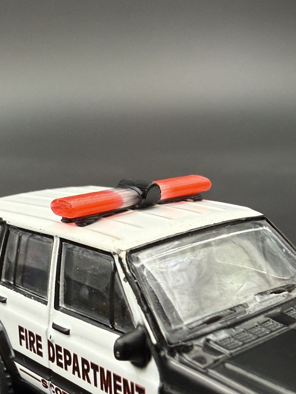 2-Pack 1/64 Scale Model Jetstream Jetsonic Red Lightbar Police Fire 6424R3