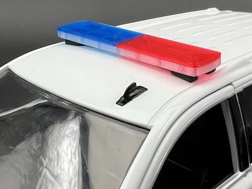 2-Pack 1/43 Scale Model Tahoe Width XL Legend Lightbar Blue Red Police 4340BR0