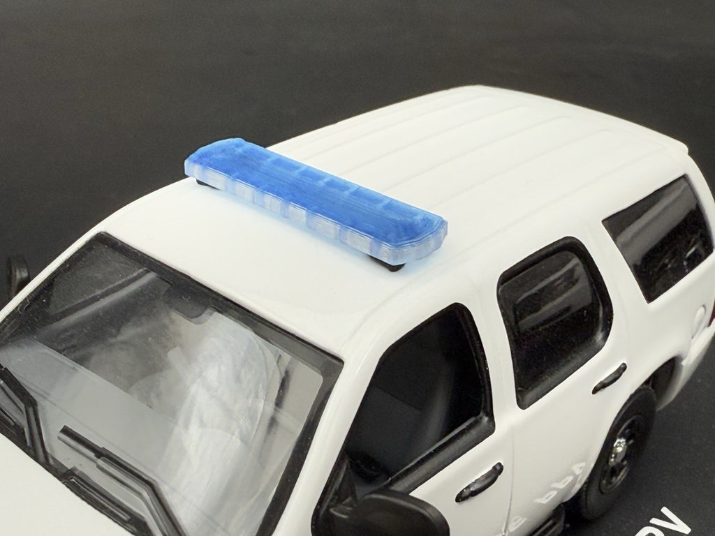 2 Pack 1/43 SUV Length Blue Code 3 X2100 Lightbar Greenlight Chicago Police9