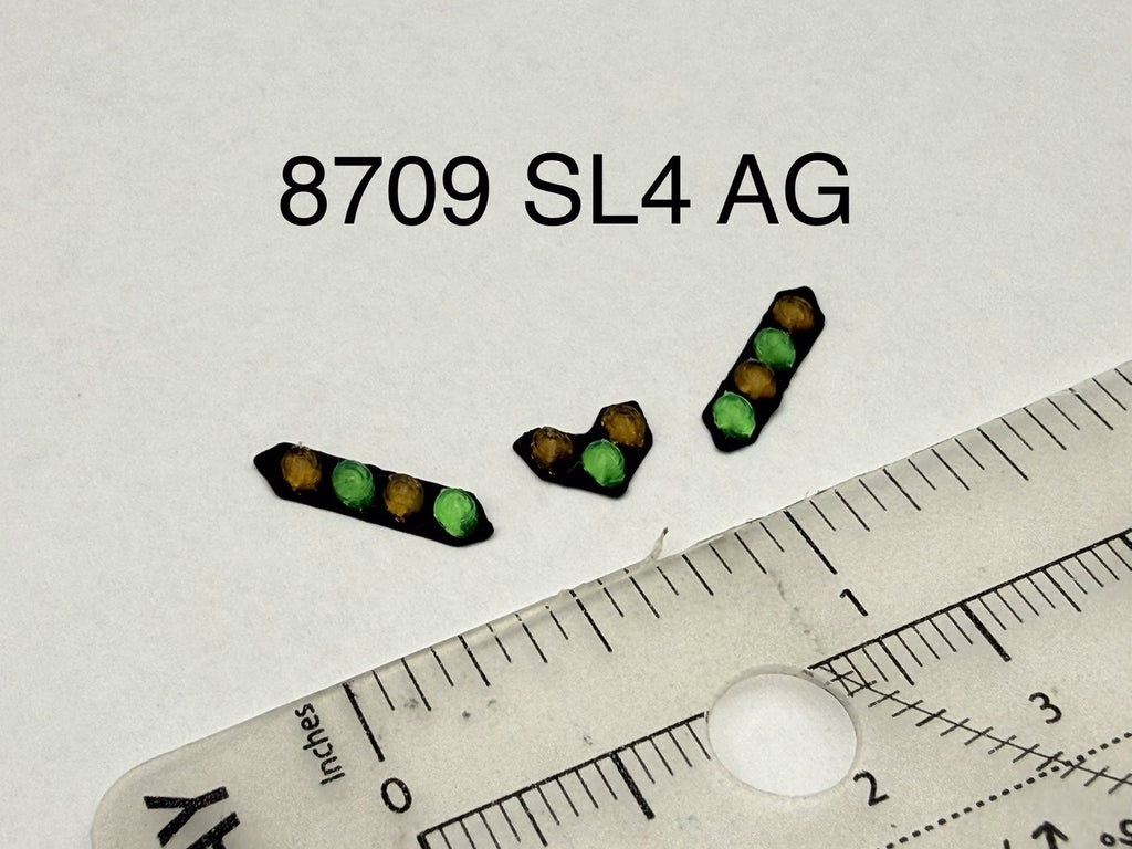 3 Pack 1/87 HO Scale Amber Green Split Vision SLR Lightbar Truck 8709SL4AG0