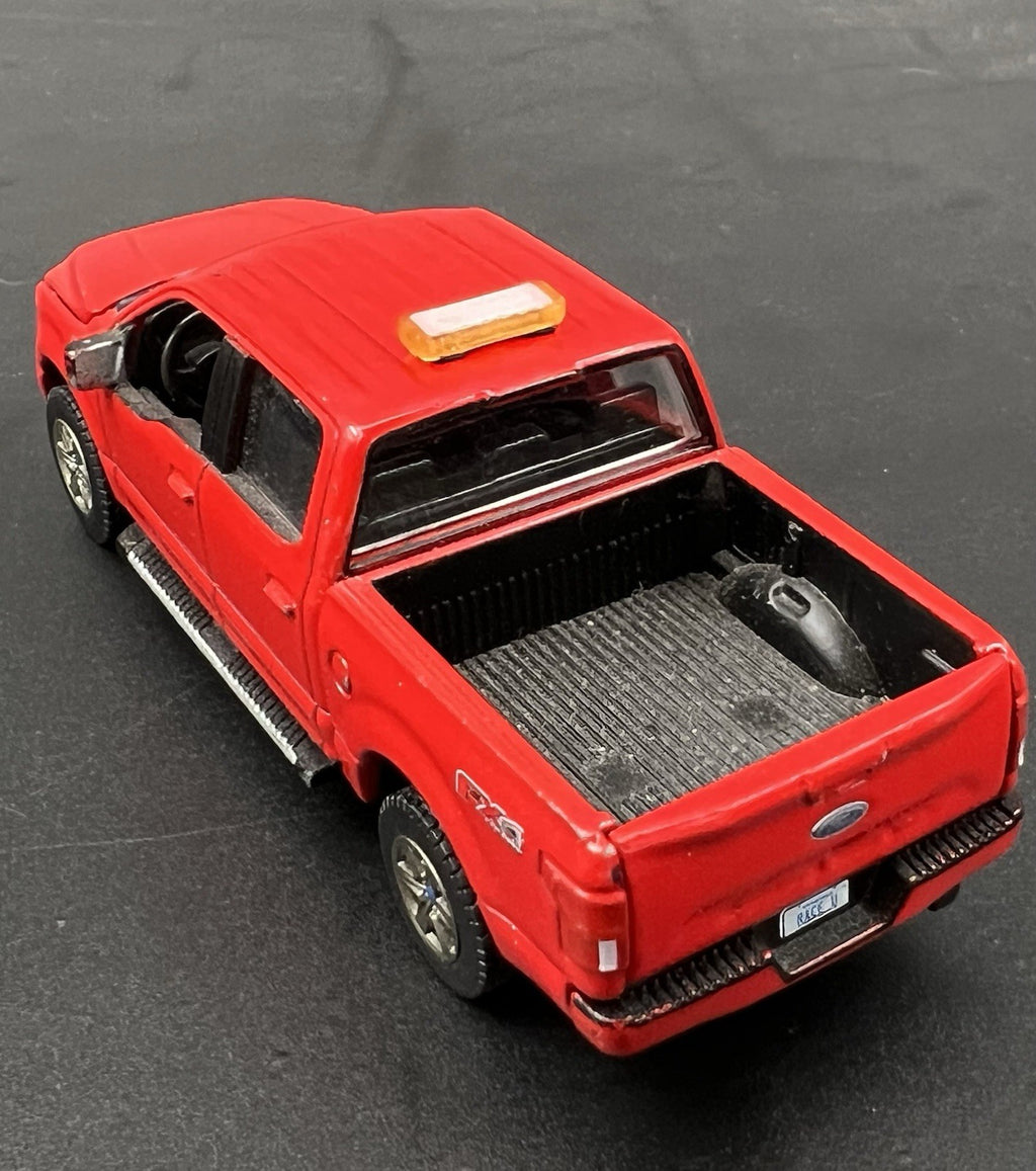 2 Pack 1/64 Mini Whelen Edge Amber Lightbar Gray Top Cover Work Truck Security4
