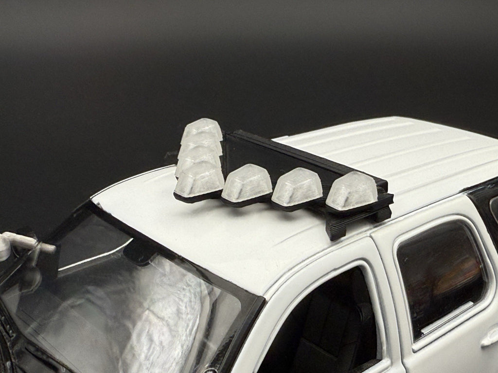 1/24 25 Scale Model LED Ready Clear Federal Vector Lightbar Police Fire 2432C3