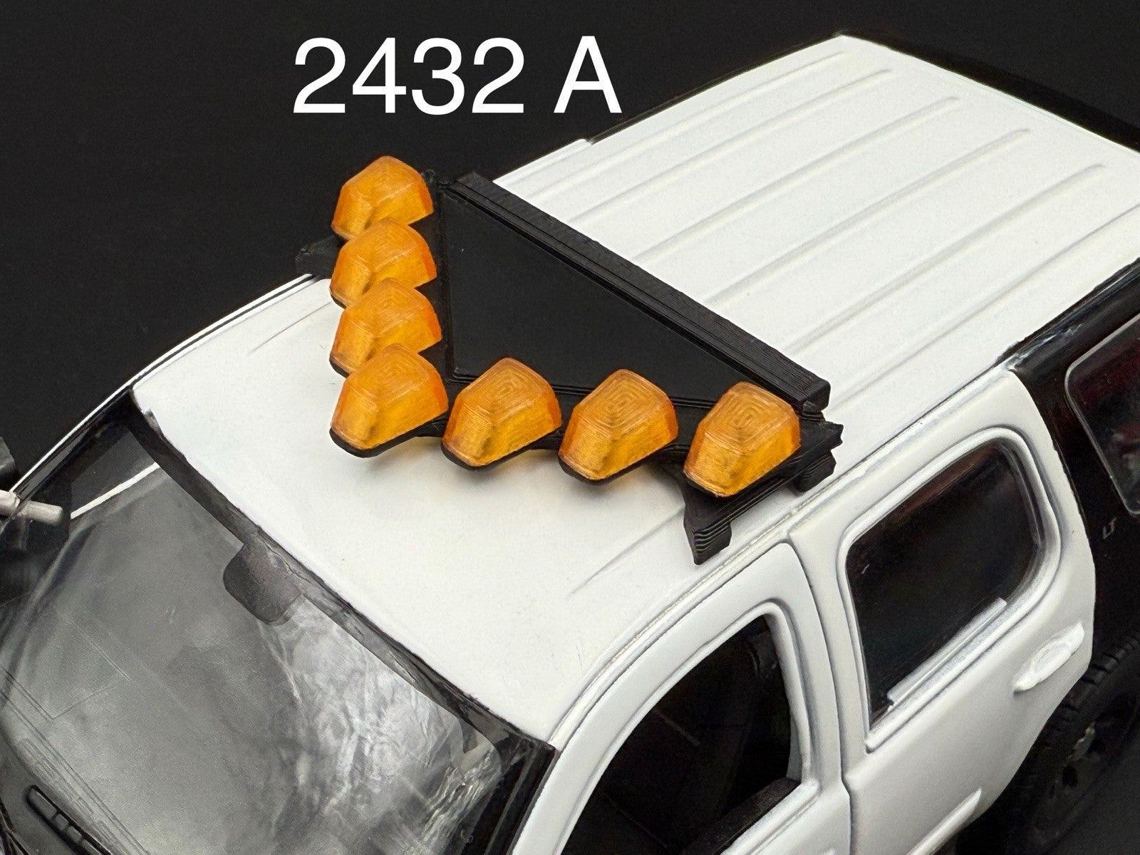 1/24 25 Scale Model LED Ready Amber Federal Vector Lightbar Tow Security 2432A0