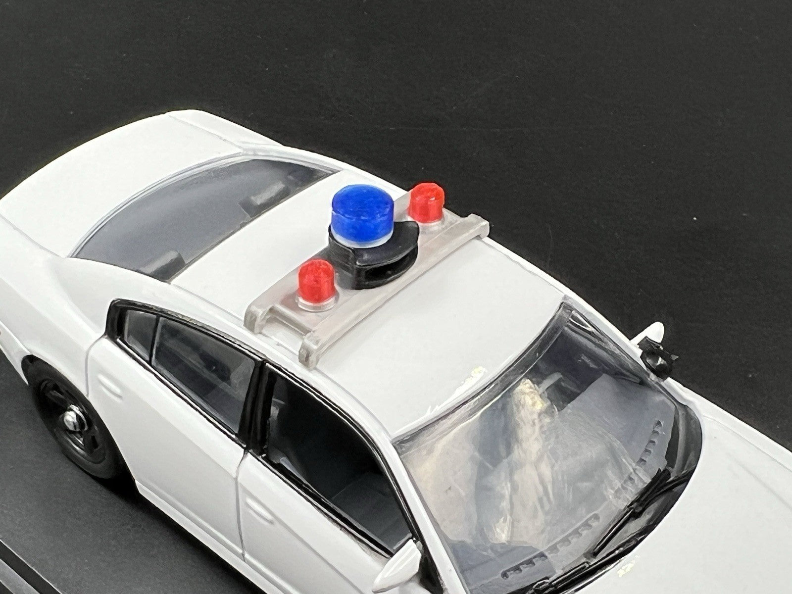 1/43 Vintage Red Beacon Blue Beacon With Siren Speaker Lightbar Police7
