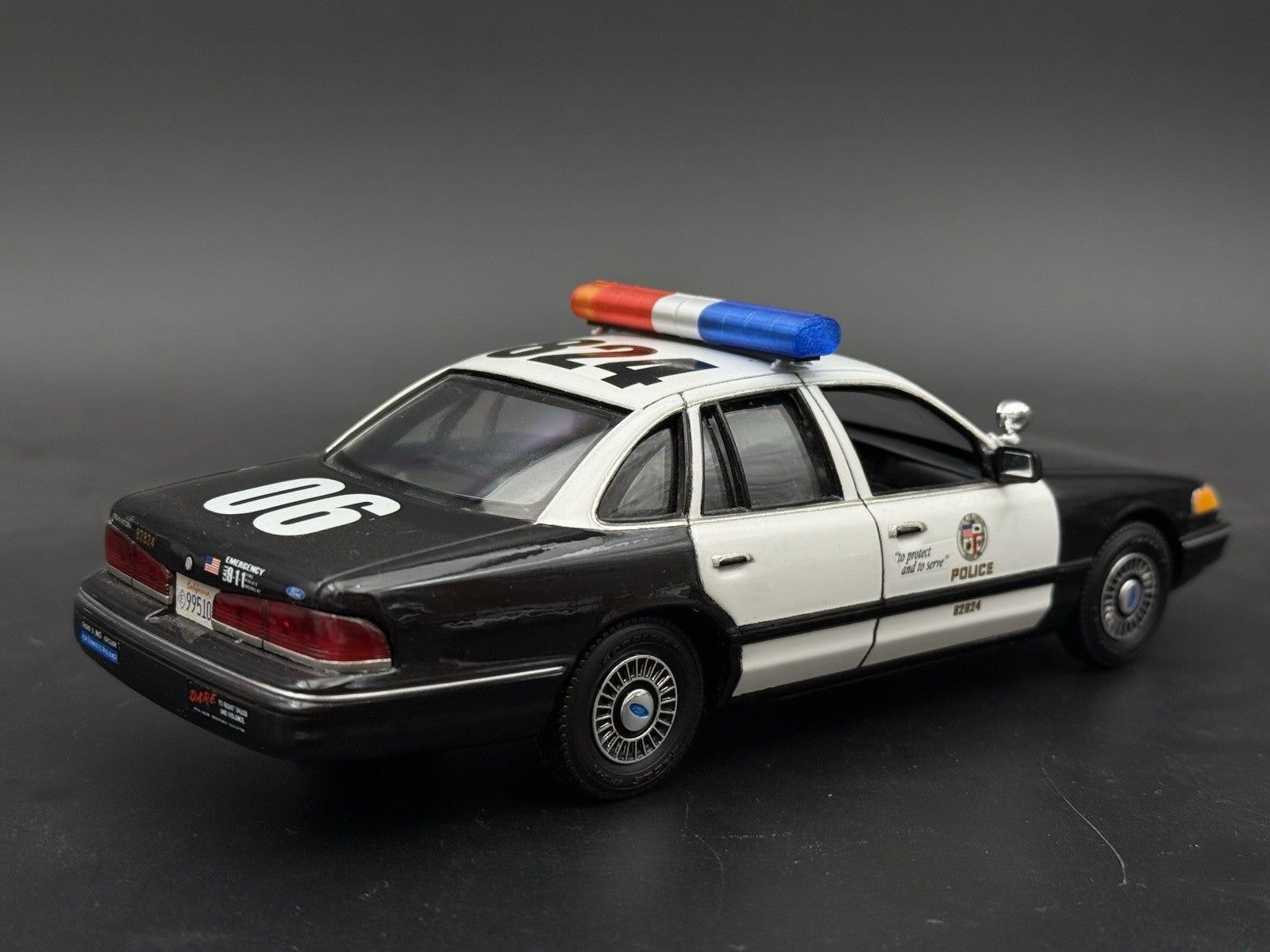 1/24 25 AeroDynic Lightbar 240 Robert Los Angeles Sheriff Blue Red Police CHP6