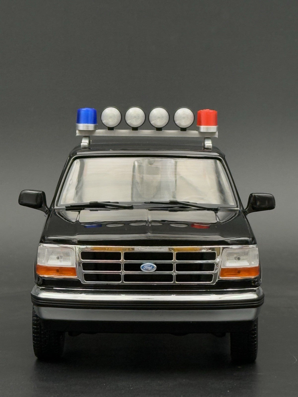 1/18 LED Ready Federal Twin Beacon Ray Blue Red LAPD Police Lightbar Visibar3