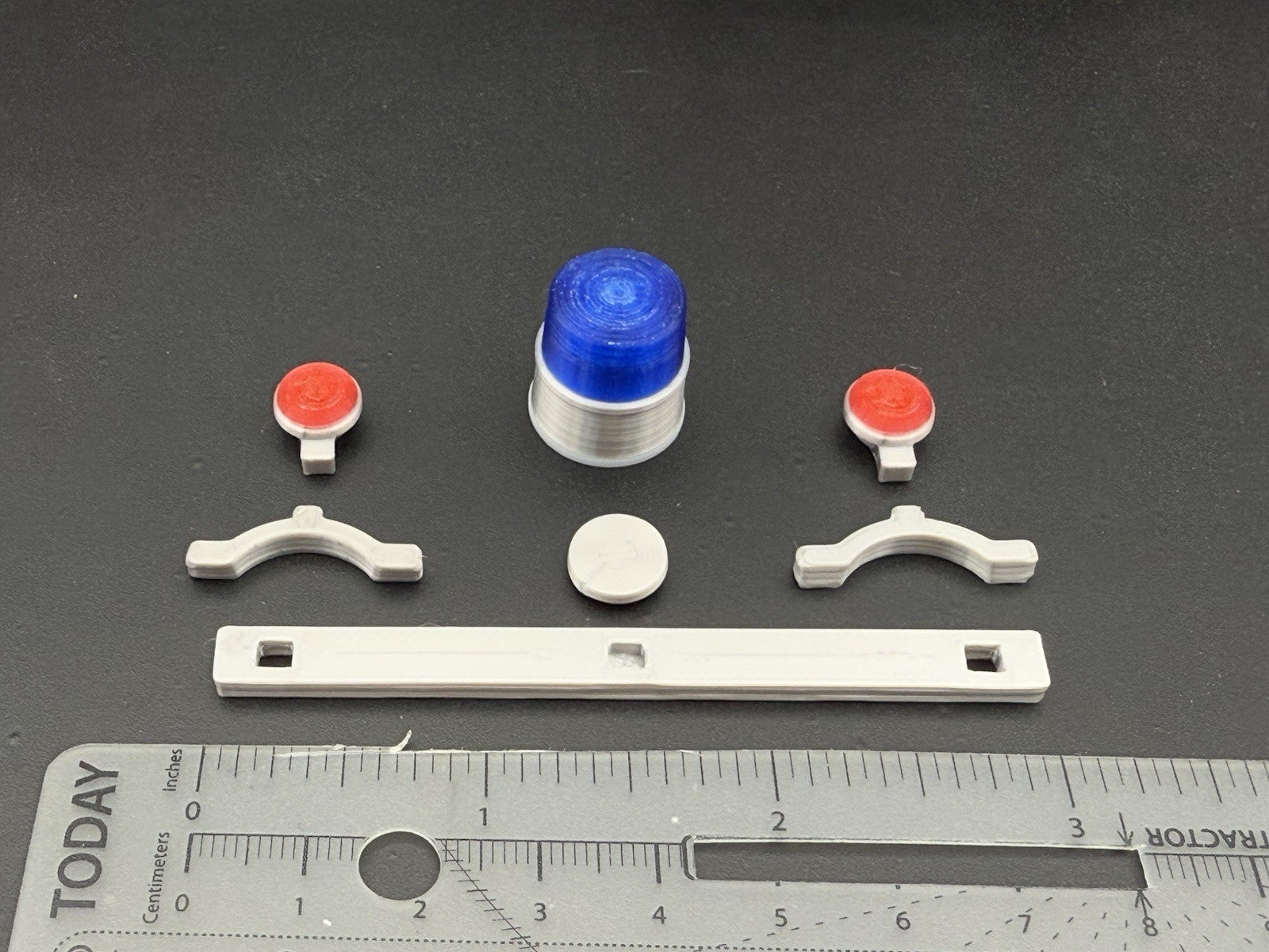 1/18 LED Ready Federal Visibar CJ 184 284 Red Beacon Blue Lollipop Police Light1