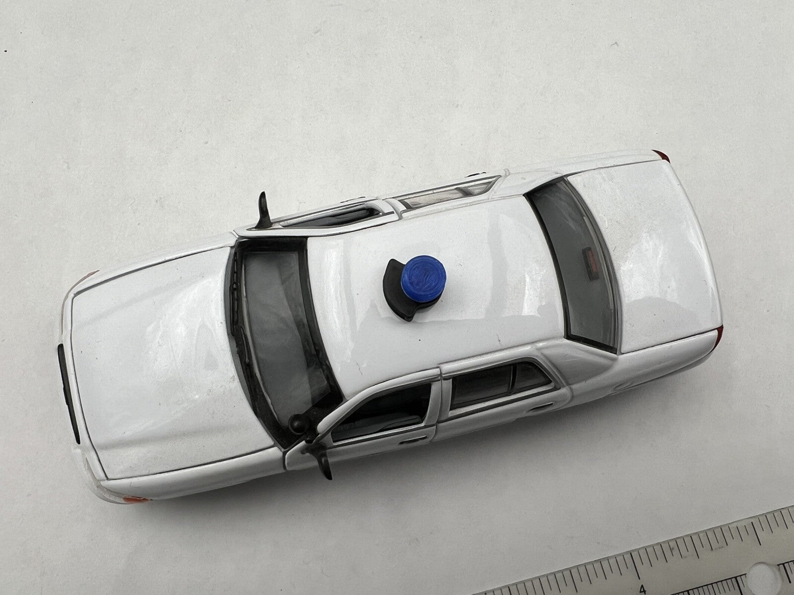 2 Pack 1/43 Vintage Blue Beacon With Siren Speaker Lightbar Police5