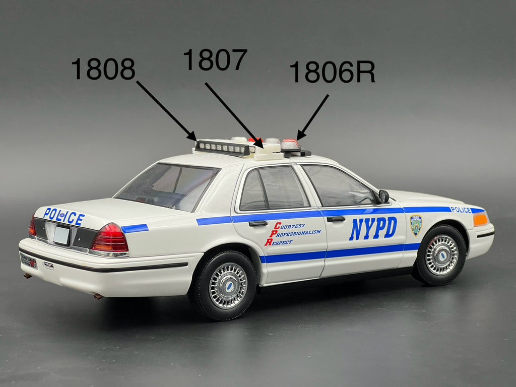 1/18 Scale Model LED Compatible Traffic Arrow Board Deck Lightbar Police 1808 7