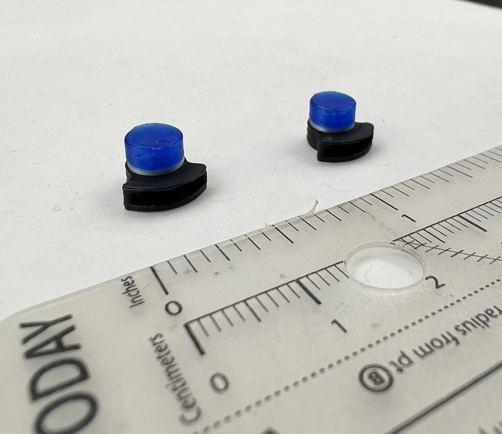 2 Pack 1/43 Vintage Blue Beacon With Siren Speaker Lightbar Police2