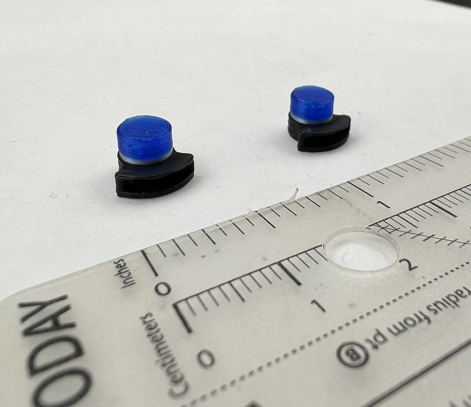 2 Pack 1/43 Vintage Blue Beacon With Siren Speaker Lightbar Police2