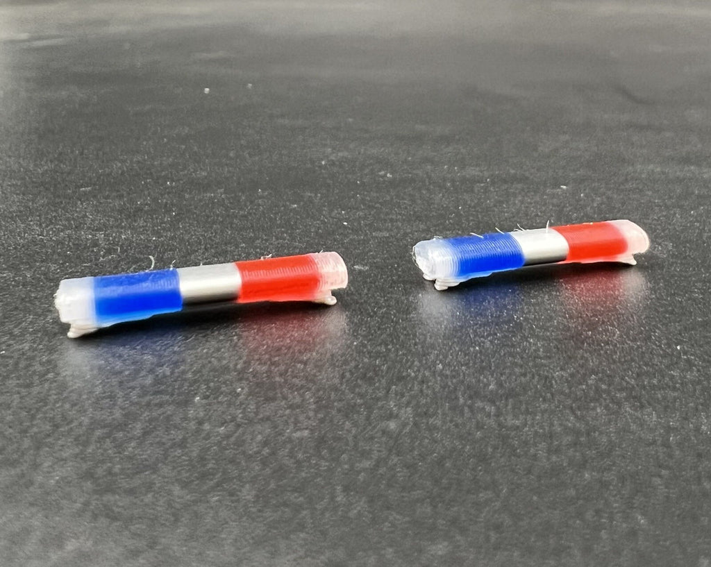 4 Pack 1/87 Blue Clear Red Chrome Federal Signal Aerodynic Lightbar Police7