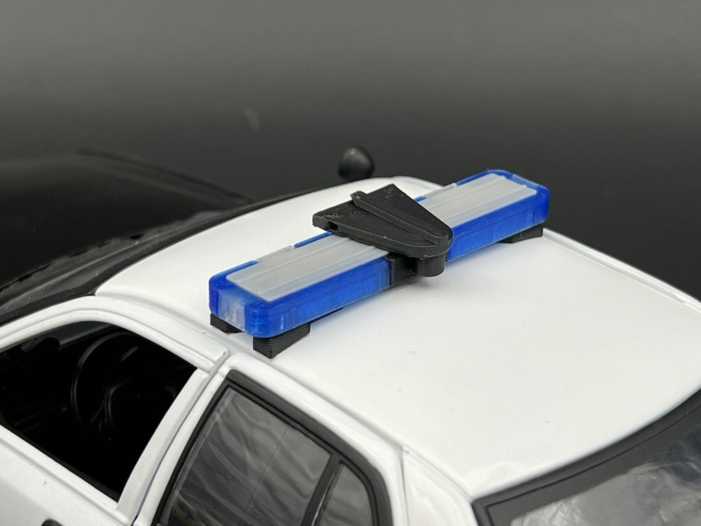 1/18 LED Ready Whelen Edge Lightbar Blue w/ Speaker Highway Patrol State Police5