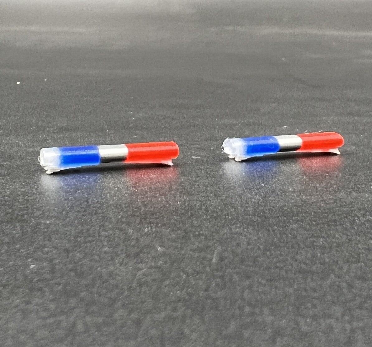 4 Pack 1/87 Blue Clear Red Chrome Federal Signal Aerodynic Lightbar Police4