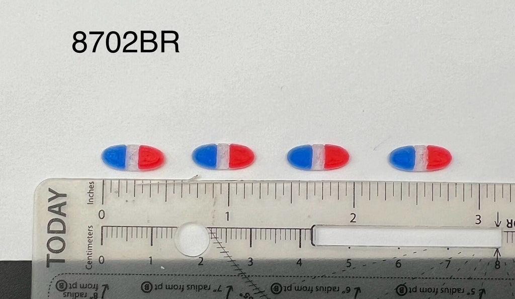 4 Pack 1/87 HO Scale Blue Red Federal Signal Vista Lightbar Police Car Sheriff0