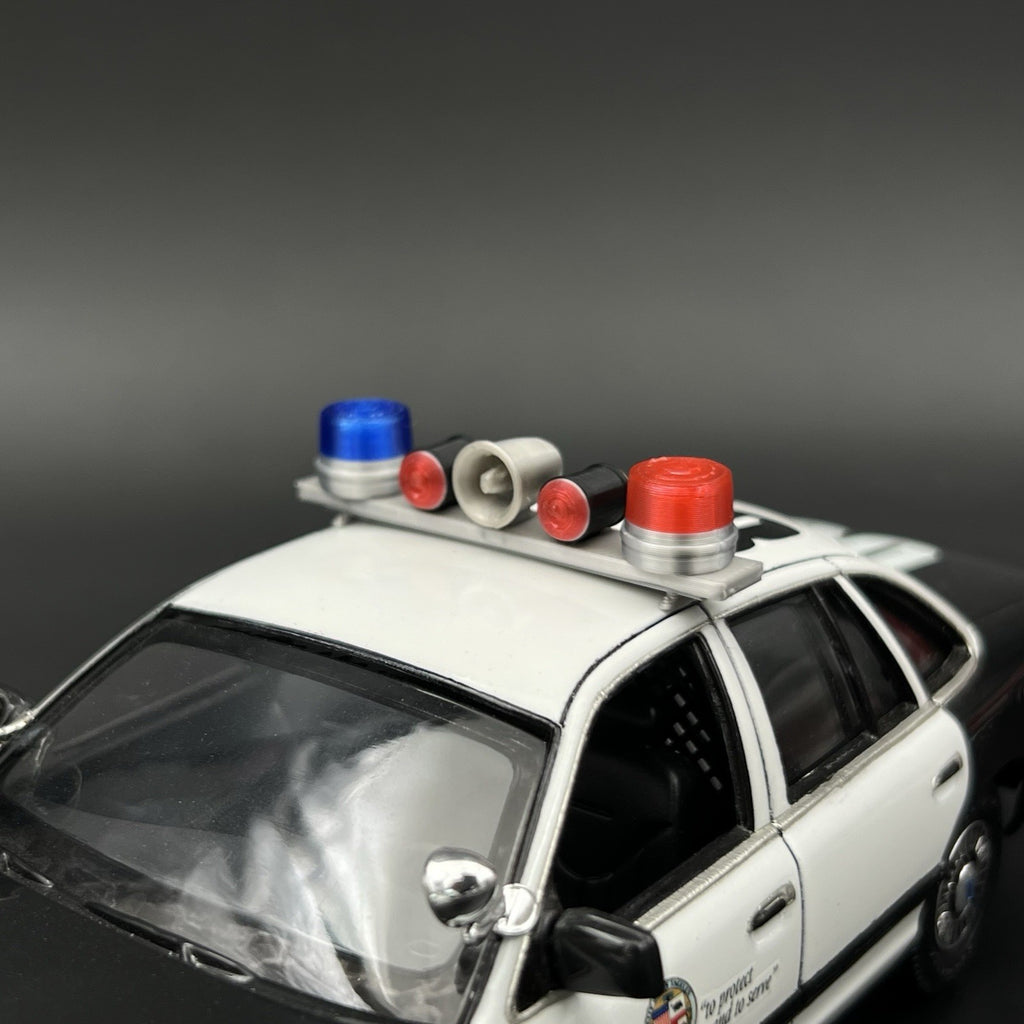 1/24 1/25 Blue Red Mars Skybolt Beacon Lightbar Siren Speaker Police Sheriff18