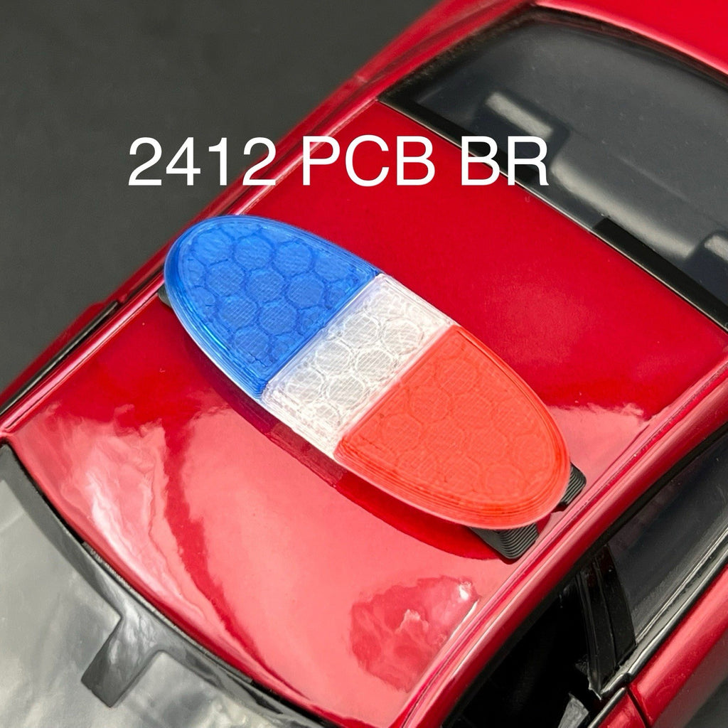1/24 25 PCB Ready Blue Red Federal Signal Arjent Lightbar Police Sheriff SUV0