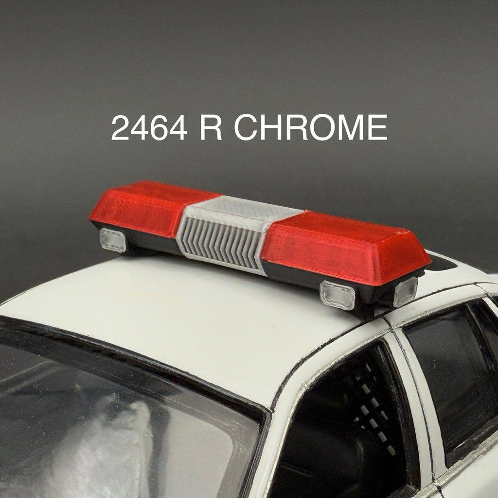 1/24 25 Scale Red Chrome Streethawk Lightbar New York Police Sheriff Fire0