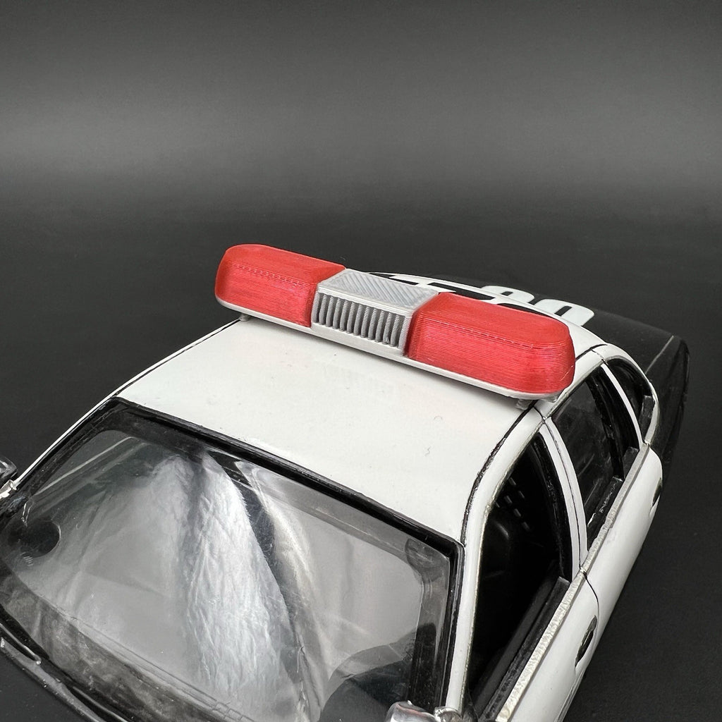 2-pack 1/43 Scale Model Red Amber Whelen 80H 90H 8000 Lightbar Police Fire3