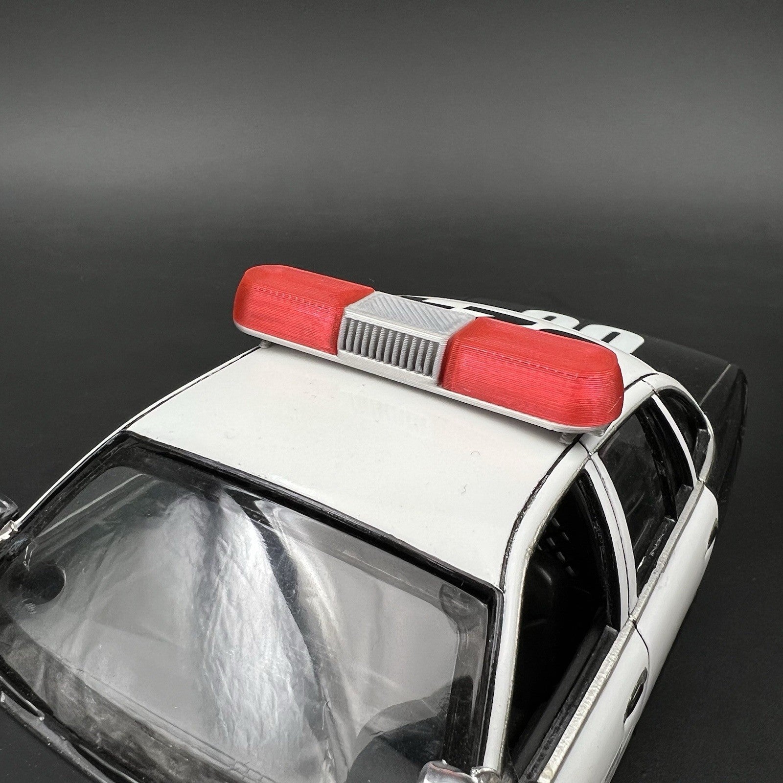 2-pack 1/43 Scale Model Red Amber Whelen 80H 90H 8000 Lightbar Police Fire3