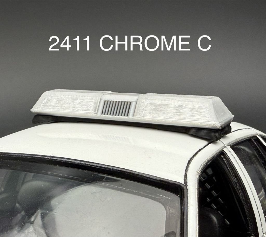 1/24 25 Clear Chrome Code 3 LP6000 Lightbar Police Fire 2411ChromeC3