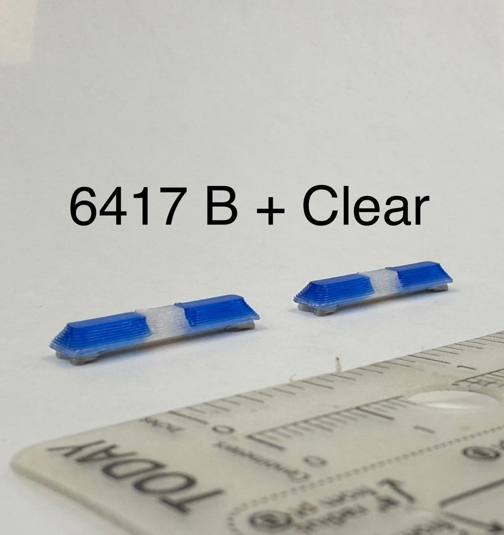 2 Pack 1/64 Code 3 LP6000 Clear + Blue Lightbar Greenlight Police Fire SUV0