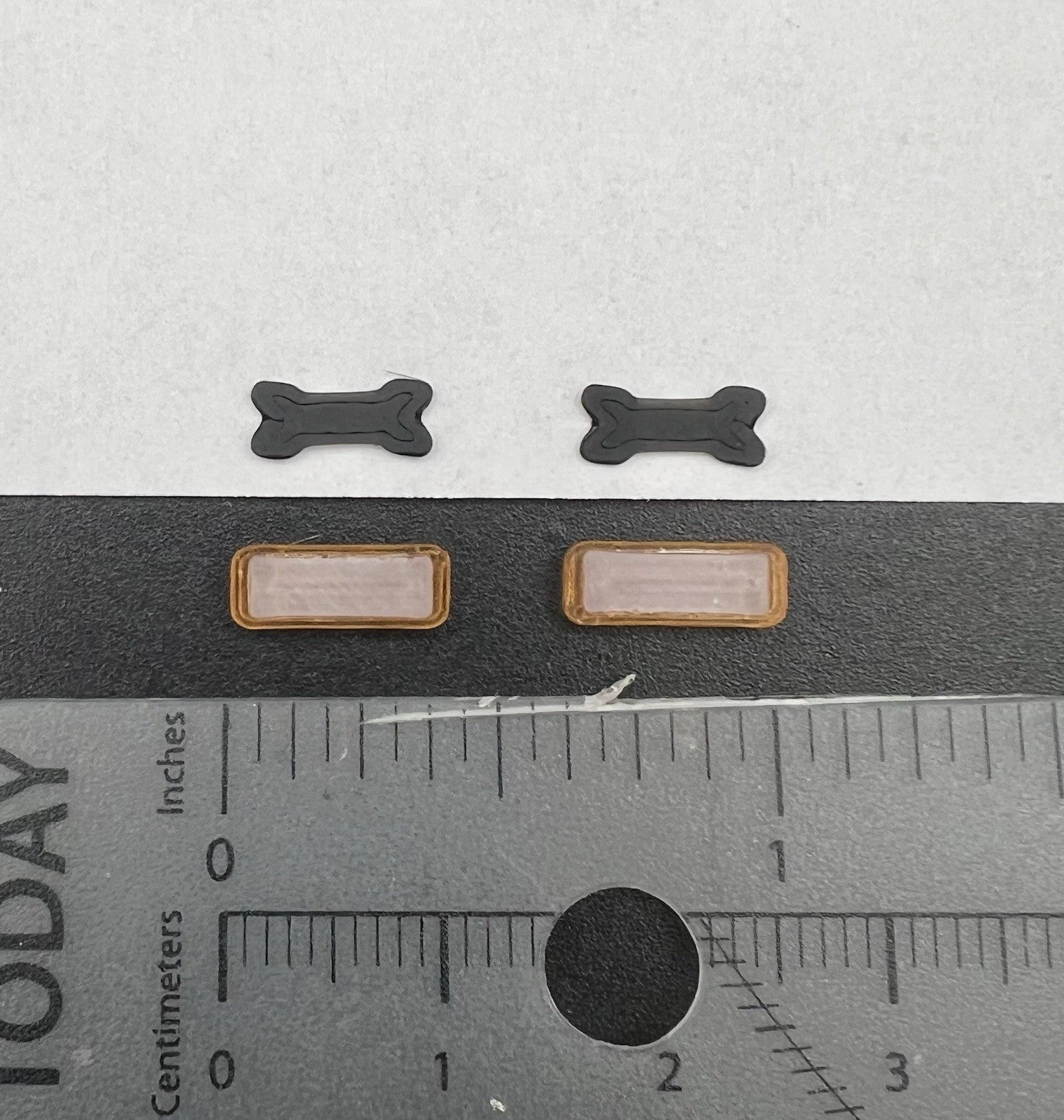 2 Pack 1/64 Mini Whelen Edge Amber Lightbar Gray Top Cover Work Truck Security1