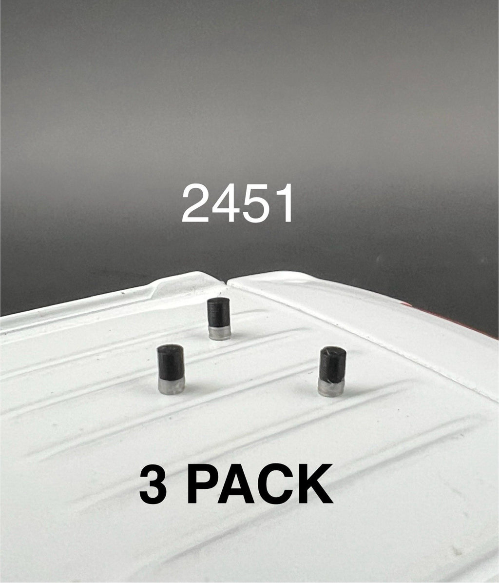 3 Pack 1/24 25 Black Silver Low Profile Stubby Antenna Scale Model Police Fire0