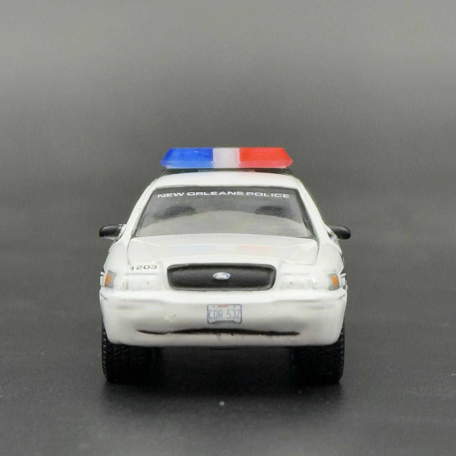 2-Pack 1/64 Scale Model Red Blue Federal Vista Lightbar Police Car 6412BCR7
