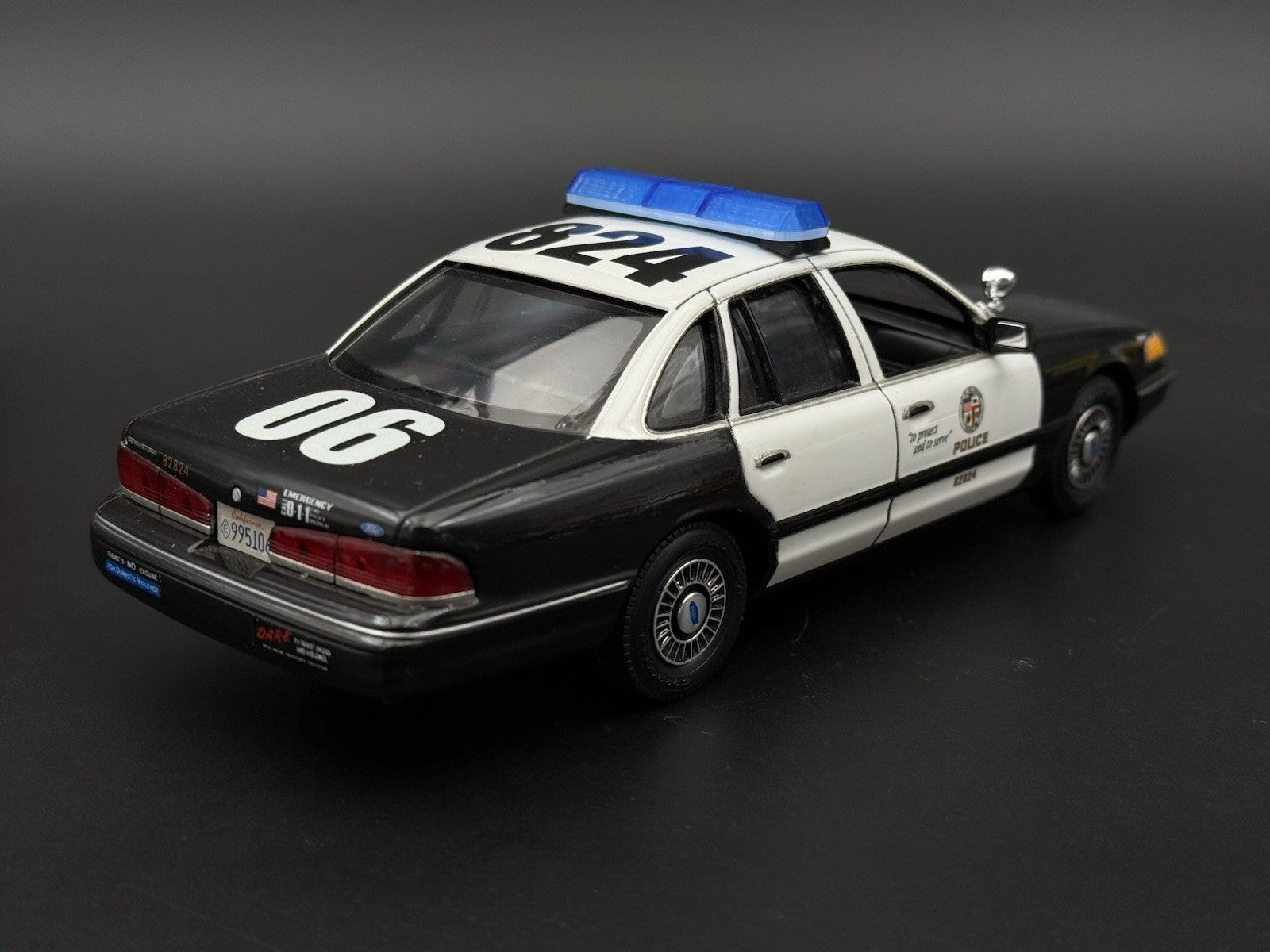 1/24 25 Scale Model Blue Code 3 Excalibur Lightbar Police 2415B7