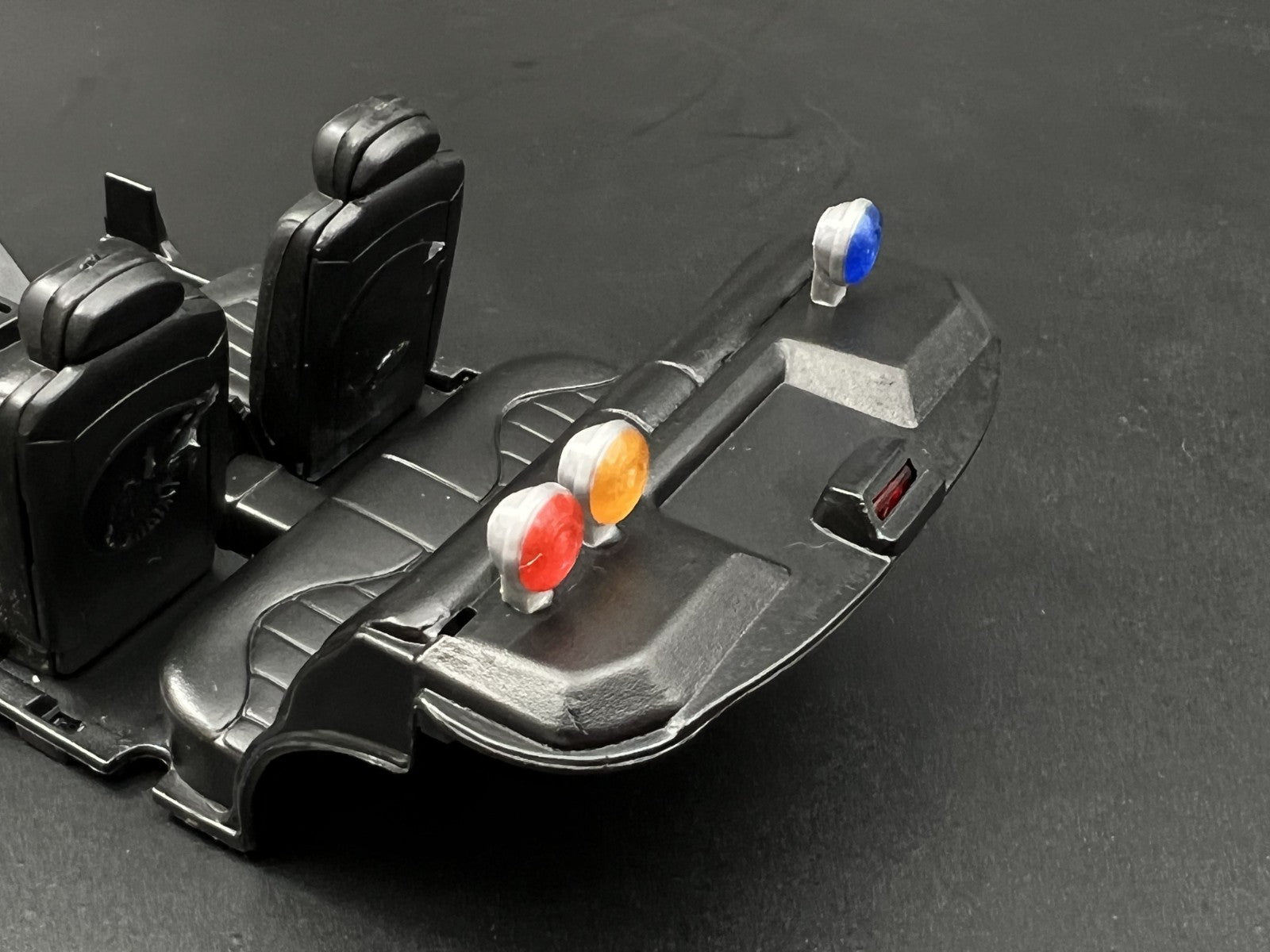 3-Pack 1/18 Scale LED Ready Blue Red Amber PAR Round Deck Light CHP Style 18403