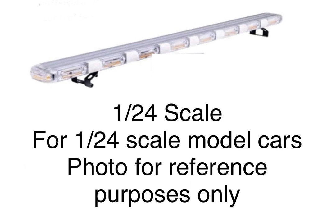 1/24 1/25 Scale Model LED Compatible Clear Narrow Lightbar Police Fire 2472C9