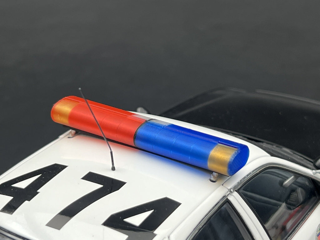 1/18 LED Ready AeroDynic Lightbar LAPD Blue Red Clear Amber Police Sheriff1