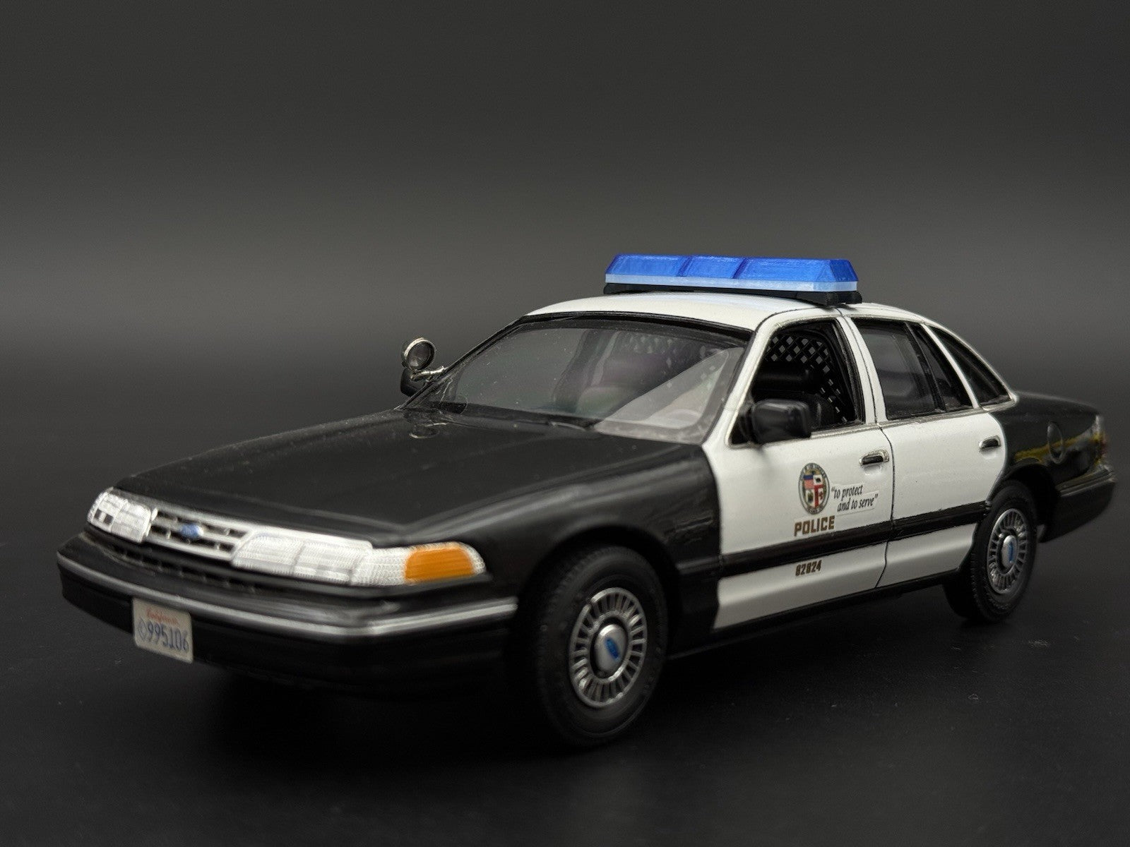 1/24 25 Scale Model Blue Code 3 Excalibur Lightbar Police 2415B4