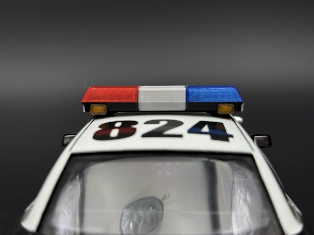 1/18 Scale Blue Red Chrome Streethawk Lightbar Police 1859 BR12