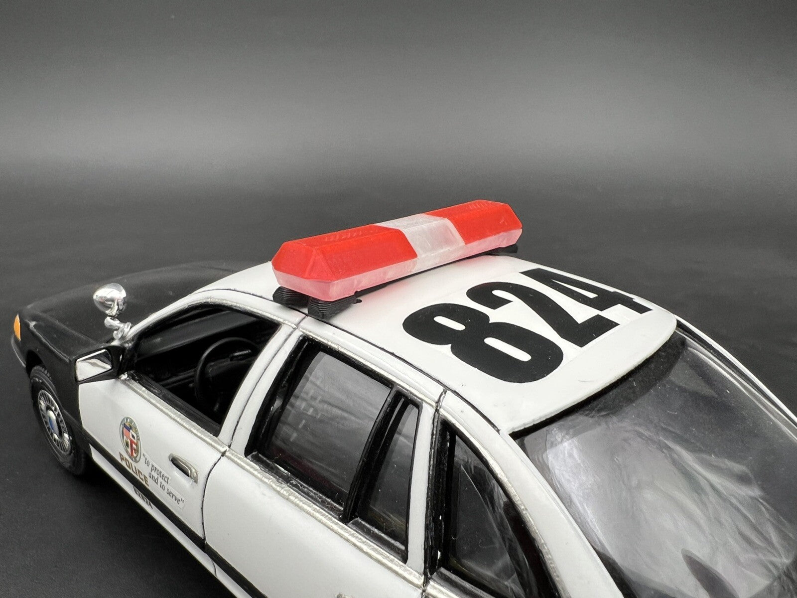 1/24 25 Scale Clear Red Code 3 MX7000 Lightbar Internal Lens Police Sheriff Fire8