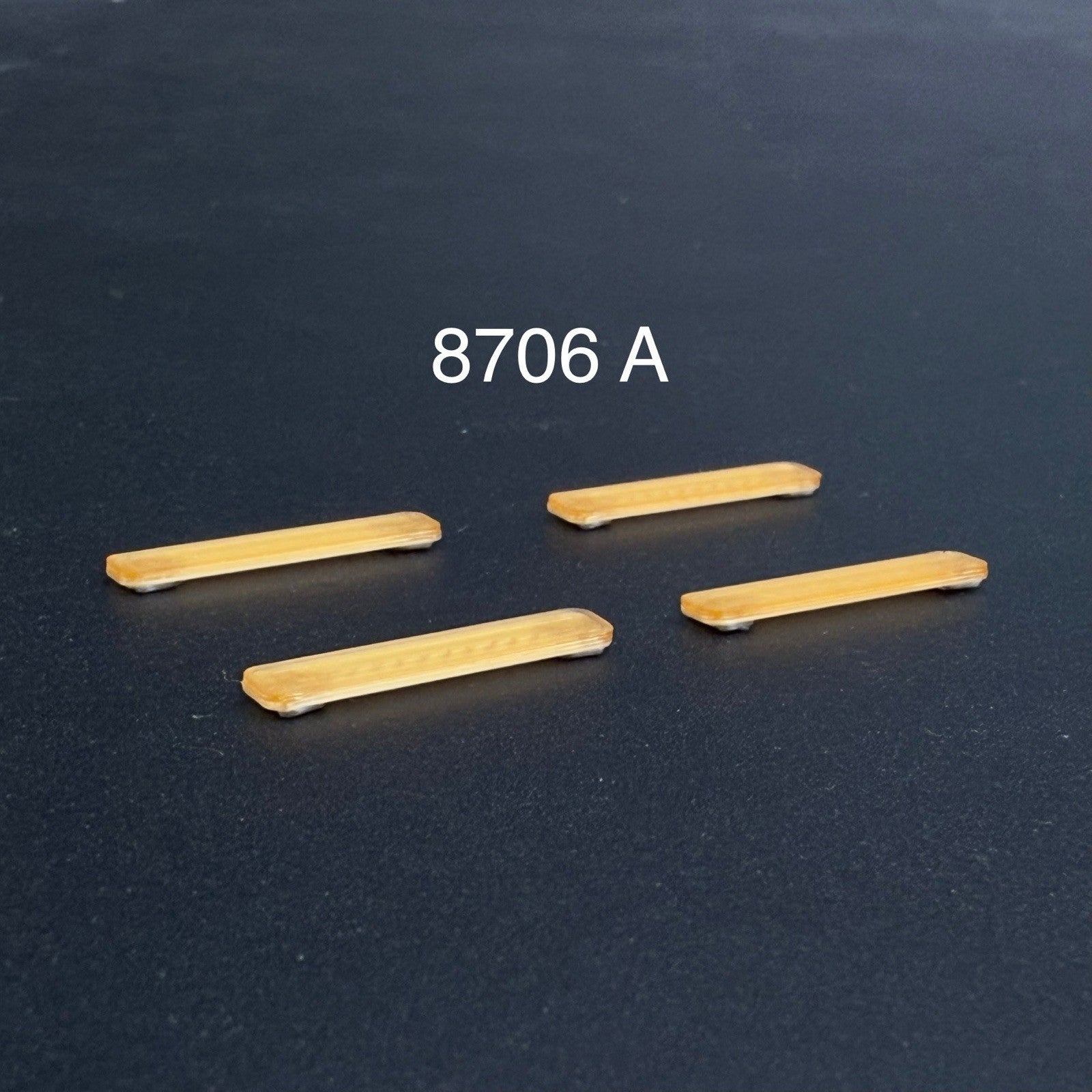 4 Pack 1/87 HO Scale Amber LED Style Long Whelen Lightbar Construction Work Tow0
