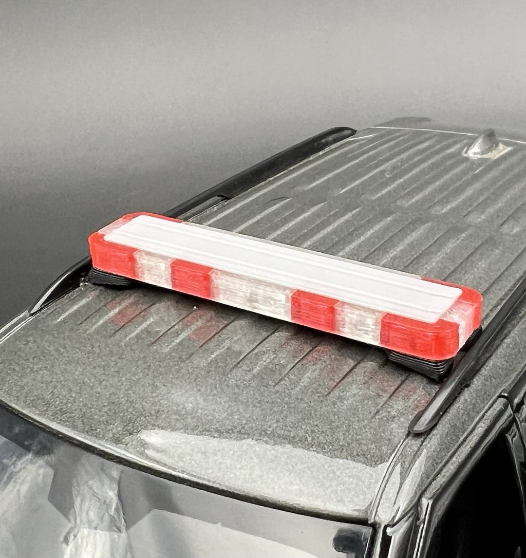 1/24 25 27 LED Ready Whelen Edge New York Suffolk Police Lightbar Red Clear3