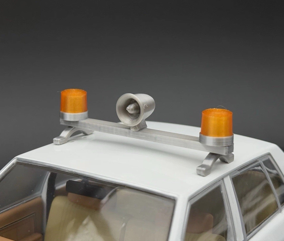 1/24 25 Scale Model Amber Twin Beacon Ray Speaker Police Lightbar Visibar 2461A0
